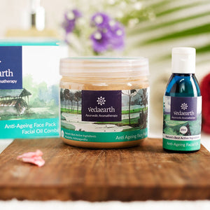 100% Vegan Anti Ageing Face Pack And Facial Oil Combo