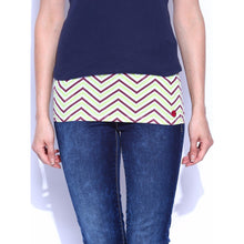 Green & Brown Chevron Printed Belly Band