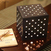 Creative Blue Dice Wooden Table Lamp