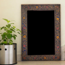 Embroidered Flower Frame (Blue)