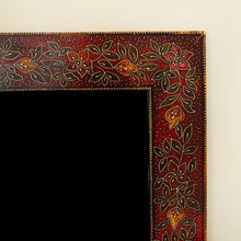 Embroidered Flower Frame (Red)