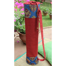 Hand-Woven Red Kalamkari Yoga Mat Bag