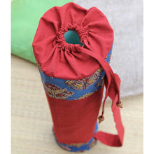 Hand-Woven Red Kalamkari Yoga Mat Bag
