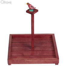 Embossed Hand Painted Wooden Red Parrot Jar Set