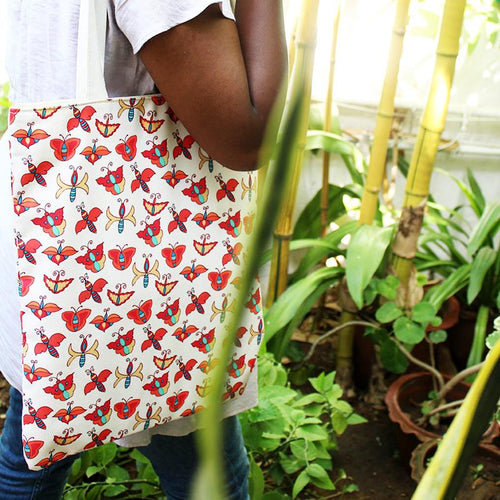Butterfly Pattern Tote Bag