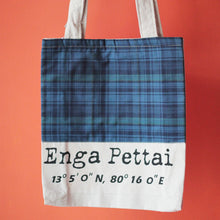 Enga Pettai Tote Bag With Blue Checks