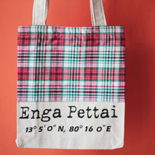 Enga Pettai Tote Bag With Maroon & Green Checks