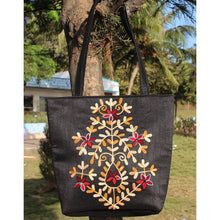 Handcrafted Aari Work Black Tote