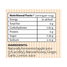 Apple Cider Vinegar with Honey, Ginger, Garlic and Lemon