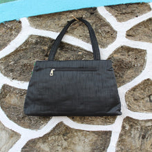 Butterfly Lace Pleated Art-Silk Tote (Black)