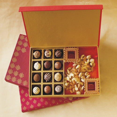 Belgian Pralines Chocolates & Dry Fruits Combo (Diwali Treat)