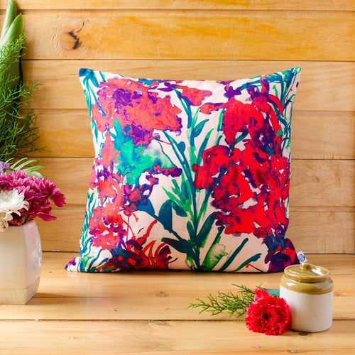 Blooming Red Cushion Cover