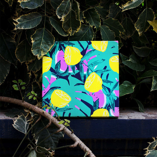 Canvas Wall Art Water Colour Lemons and Melons