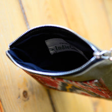 Hand Stitched Olive Ikat Back Pocket
