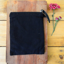 Hand Stitched Black Ikat Back Pocket Pouch
