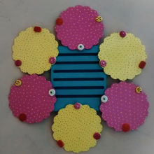 Hand Painted Coaster With Clay Biscuits (Set of 6)