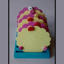 Hand Painted Coaster With Clay Biscuits (Set of 6)