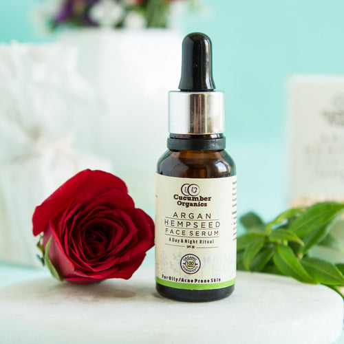 100% Organic Argan-Hempseed Face Serum Day/Night (With SPF 30)