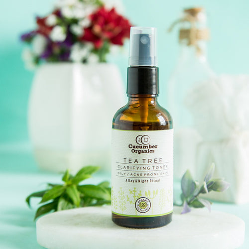 100% Organic Tea Tree Clarifying Toner