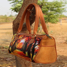 Crafted Digital Print Duffle Bag (Brown)