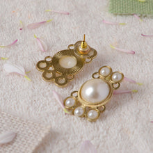 Handcrafted Pearl Statement Earrings