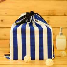 Blue And White Cotton Drawstring Bags