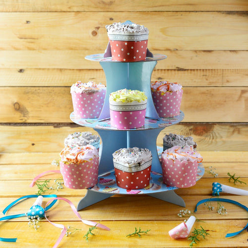 Blue Cupcake Party Stand