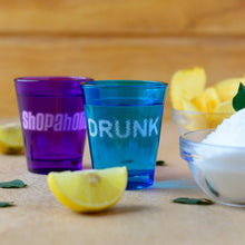 Drunk & Shopaholic shot glasses