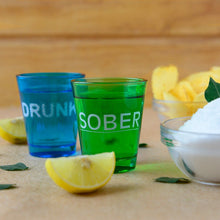 Drunk & Sober Shot Glasses (Blue and Green)