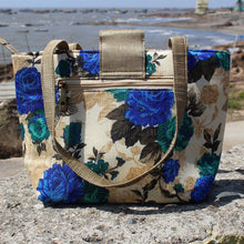 Handcrafted Floral Print Flap Shoulder Bag