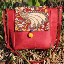 Flap Kalamkari Messenger Bag (Maroon)