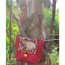 Flap Kalamkari Messenger Bag (Maroon)