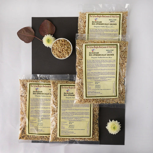 Certified Organic Puffed Brown Rice (Pack of 4)