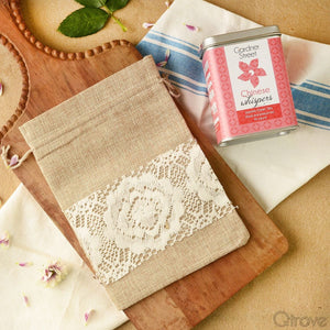 Chinese Whispers Green Tea with Lace Jute Bag