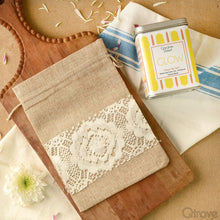 Glow Green Tea with Lace Jute Bag
