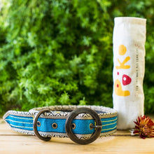 Eco-Friendly Jute Dog Collar - Blue
