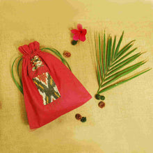 Handcrafted Ikat Potli (Coral)