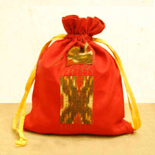 Handcrafted Ikat Potli (Vibrant Orange)