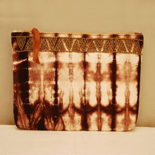 Handcrafted Shibori Clutch (Earthy Brown)