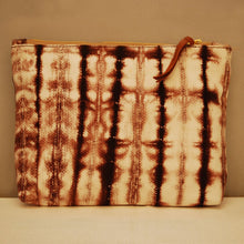 Handcrafted Shibori Clutch (Earthy Brown)