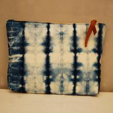 Handcrafted Shibori Clutch (Indigo Blue)