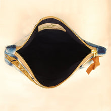 Handcrafted Shibori Clutch (Indigo Blue)