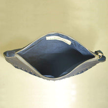 Handcrafted Vintage Blue Silk Clutch