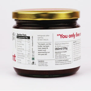 All Natural Fresh Mahabaleshwar Strawberries & Mint Jam