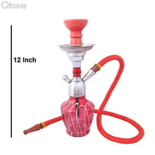 Handcrafted Sparking Red Hookah (12 Inch)