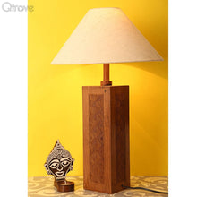 Engraved Modern Wooden Table Lamp