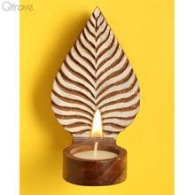 Engraved Leafy Table Cum Wall Tealight Holder
