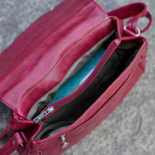 Handcrafted Faux Leather Women's Maroon Sling Bag
