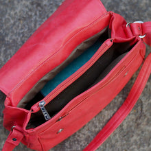 Handcrafted Faux Leather Women's Pink Sling Bag