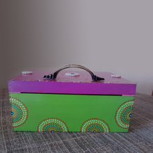 Hand Painted Jewellery Box (Pink and Green Combo)